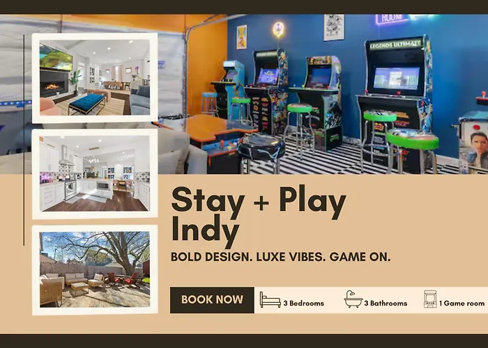 Stay And Play Indy - Indoor Fun - Great For Families - Sleeps 10